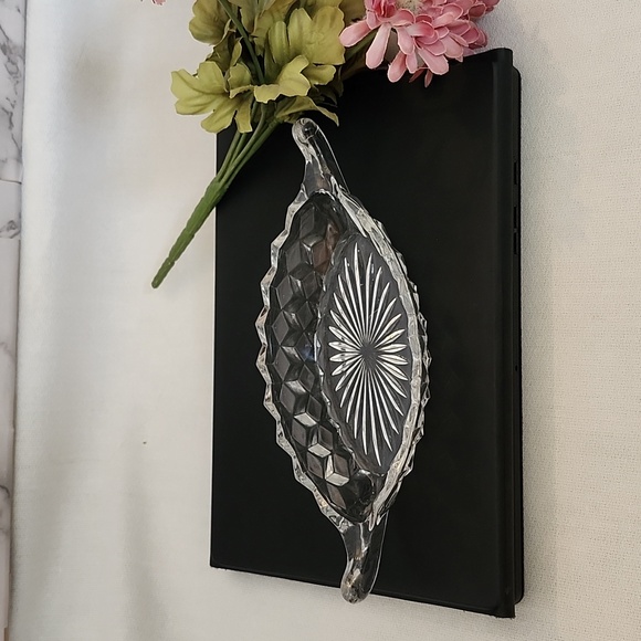 Vintage Fostoria American Relish Tray with Butter Dish - Picture 2 of 16